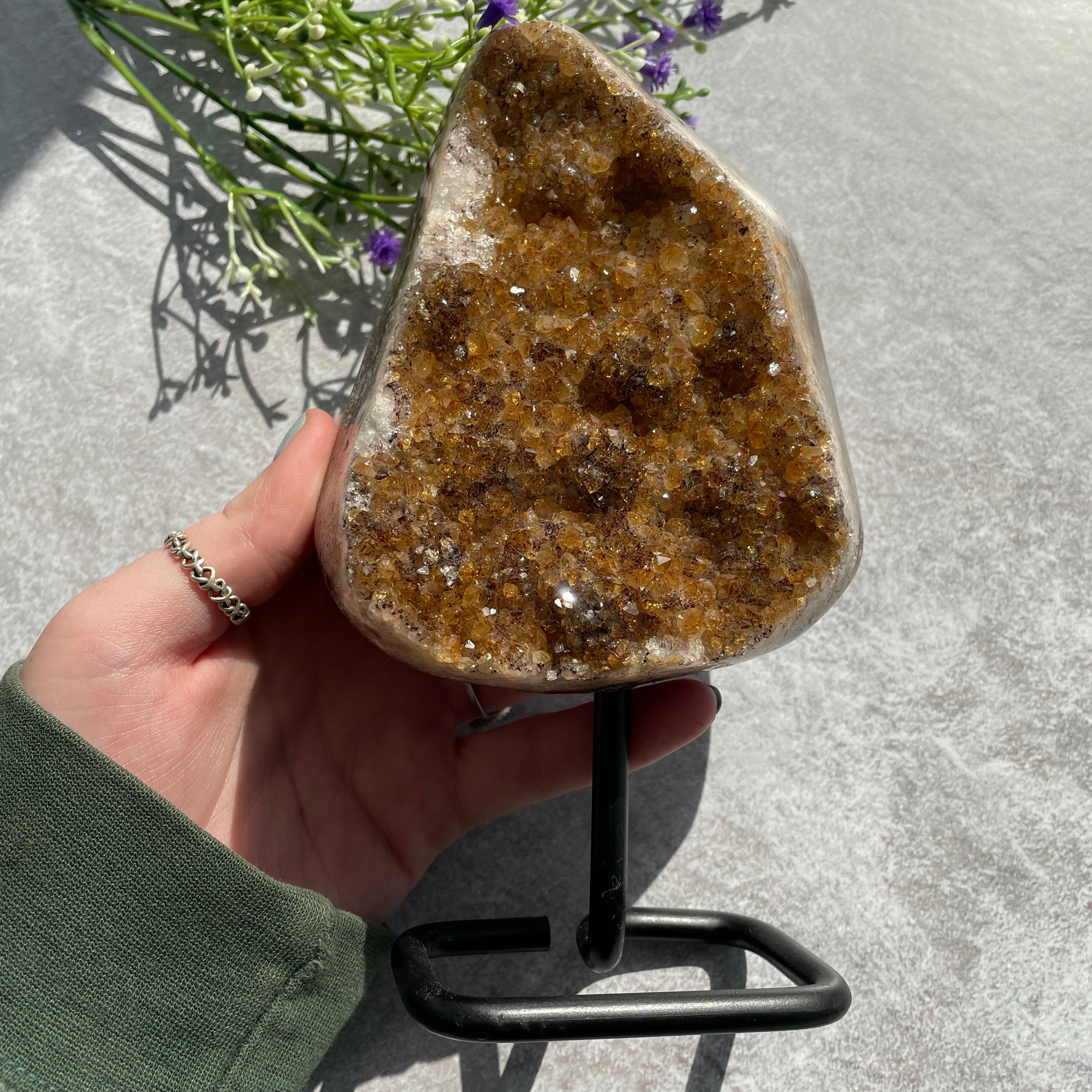 Citrine Cluster On Stand - 19 Citrine Cluster On Stand - 19